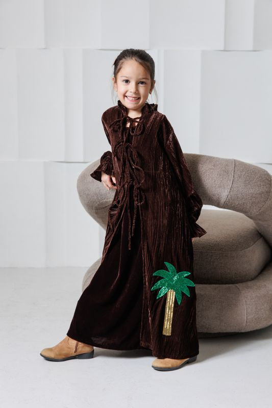 Brown velvet kaftan🌴