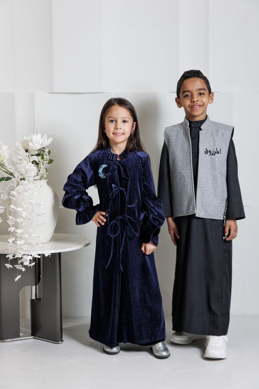 Navy velvet kaftan🌙